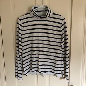 Madewell whisper cotton stripe turtleneck